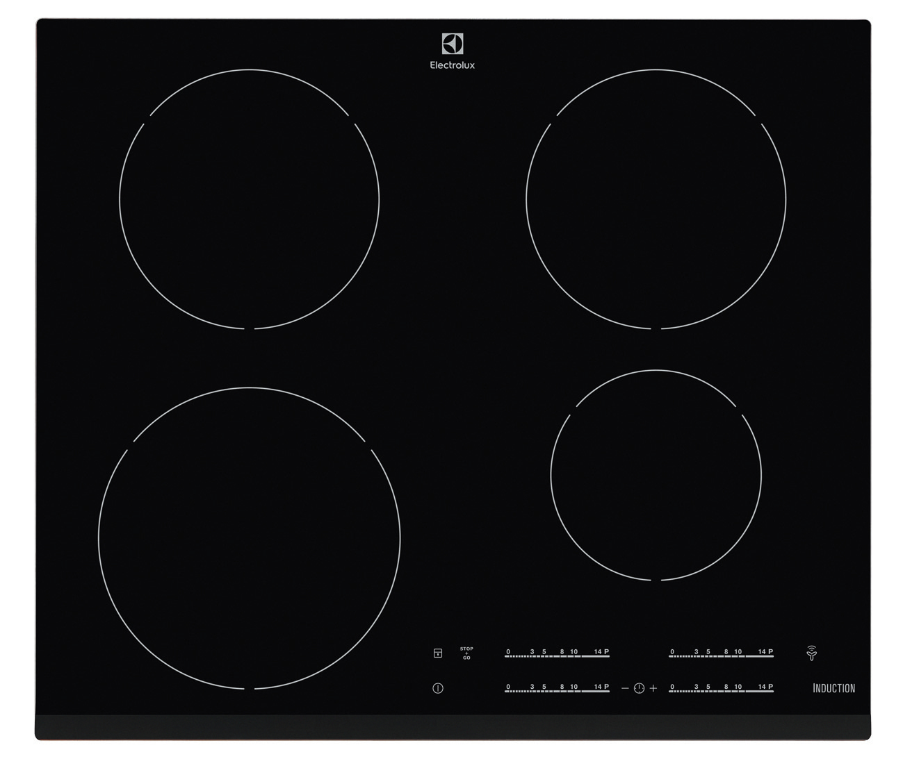 Electrolux EHH6540FHK Black Built-in Zone induction hob 4 zone(s)