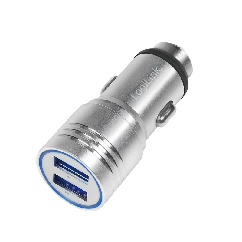 LogiLink USB car charger with integrated emergency hammer – image 1