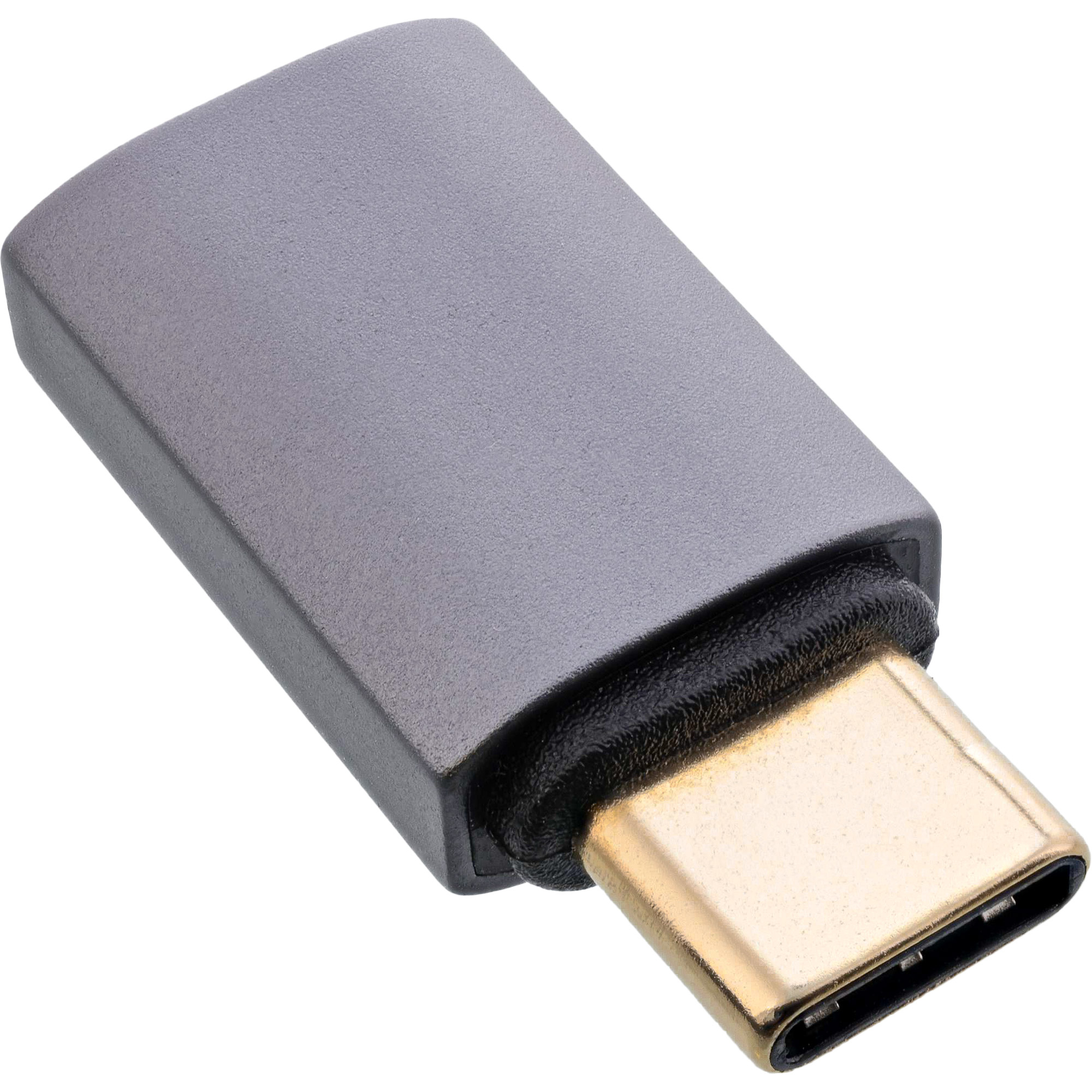 InLine Adattatore USB4 presa/spina USB-C alluminio grigio