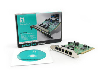 LevelOne 5-Port Fast Ethernet PCI Switch Card – image 4