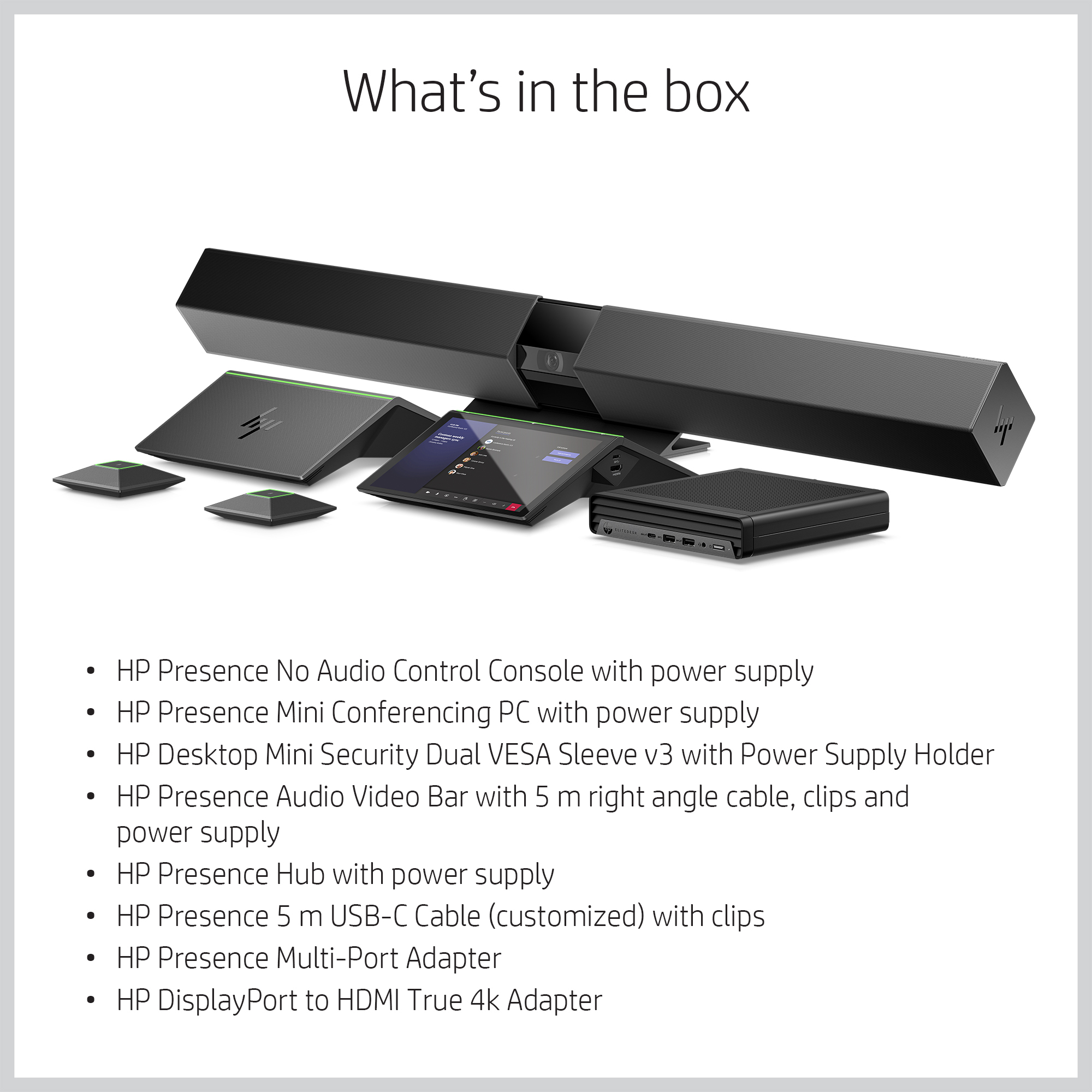 HP Presence Medium to Large Space Solution Plus AI Camera/Mics withMicrosoft Teams Rooms – image 8