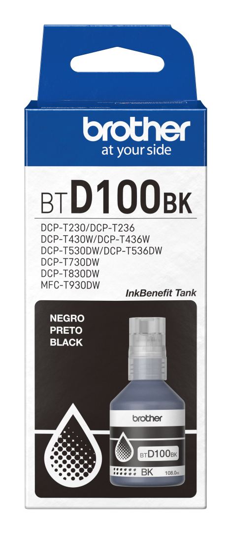 Tinta Brother BTD100BK - Negro - BTD100BK Tinta Brother BTD100BK - Negro - BTD100BK
