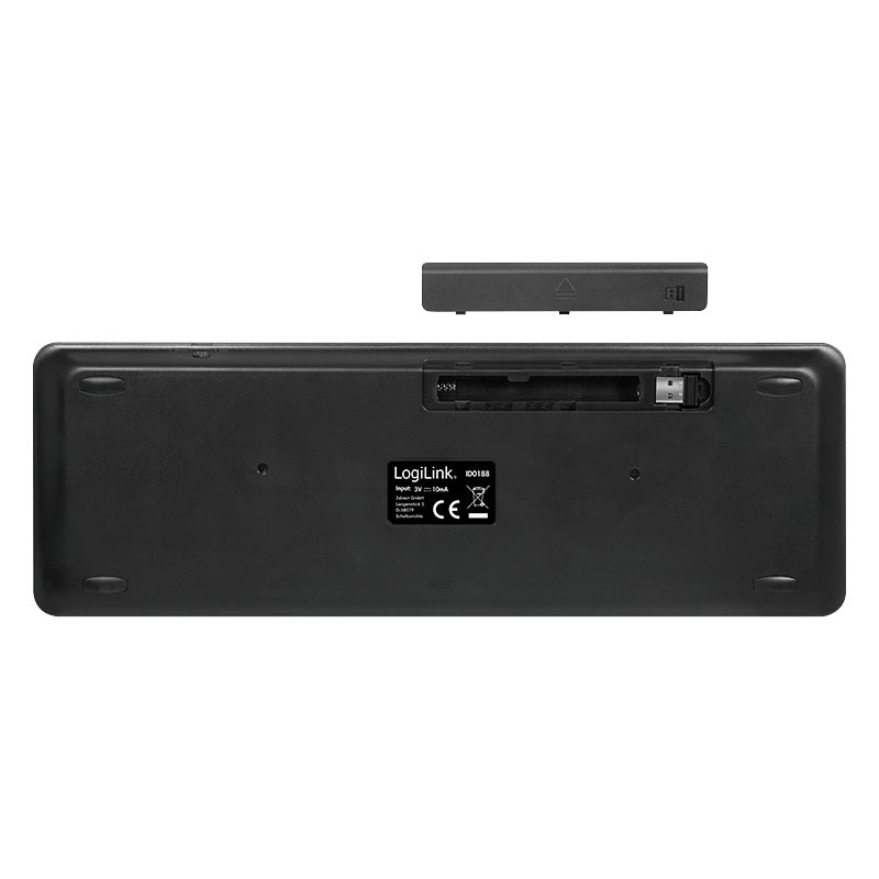 LogiLink ID0188 keyboard Home RF Wireless QWERTZ Black – image 3