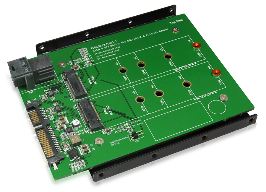 ICY BOX IB-CVB517M2 interface cards/adapter Internal SATA, Mini-SAS