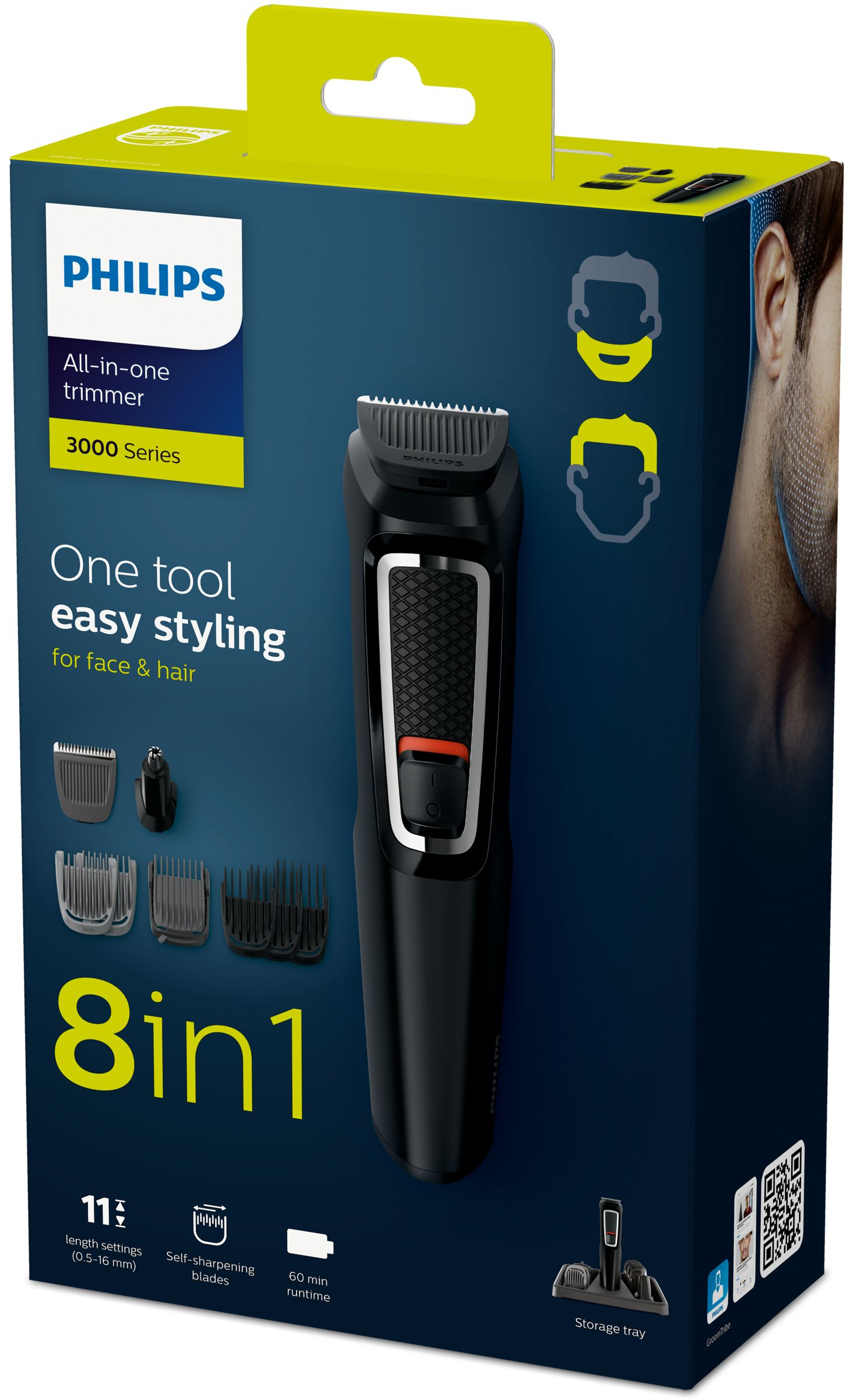 Philips MULTIGROOM Series 3000 MG3731/15 hair trimmers/clipper Black Nickel-Metal Hydride (NiMH) – image 2