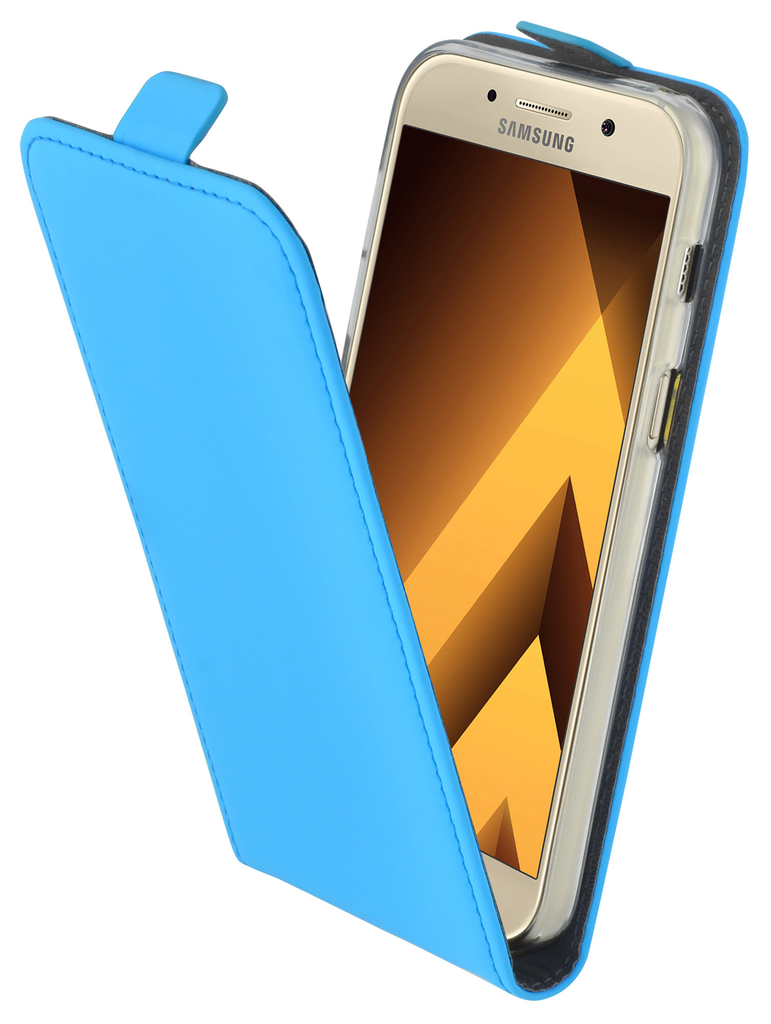 Mobiparts Premium Flip TPU Case Samsung Galaxy A3 (2017) Light Blue – image 1