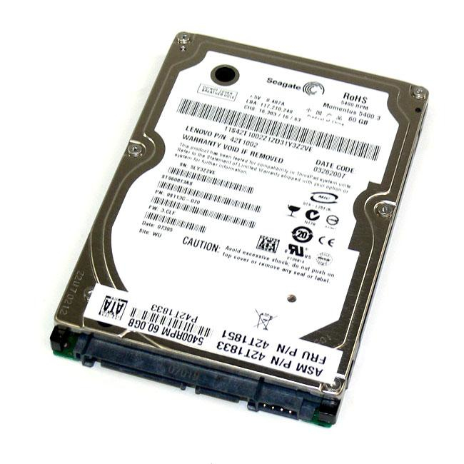 Seagate Momentus 5400.3 SATA 60GB internal hard drive 5400 RPM 8 MB 2.5" Serial ATA