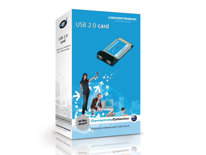 Conceptronic 2 Ports USB 2.0 PC Card – image 4