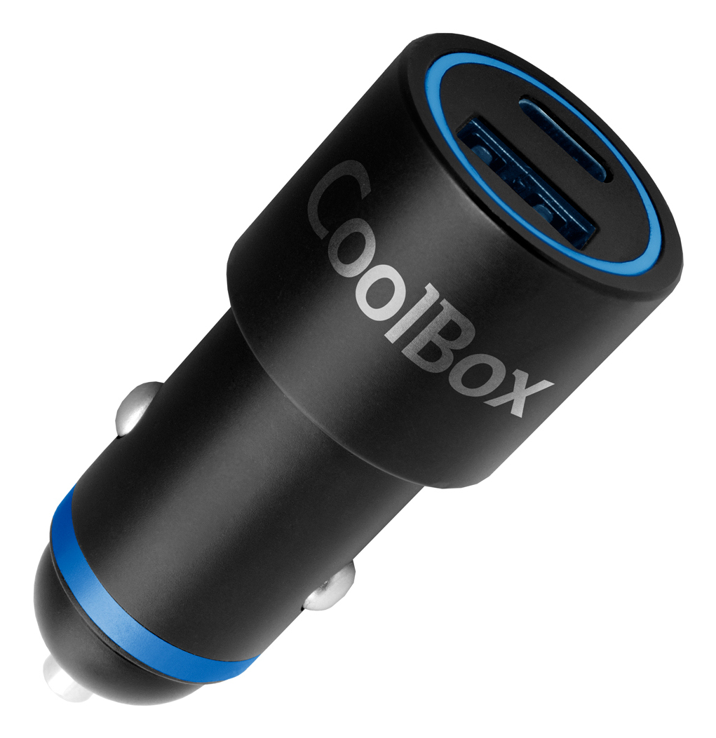 CoolBox COO-CUC-48CA Caricabatterie per dispositivi mobili Universale Nero Blu Accendisigari Ricarica rapida Auto Interno