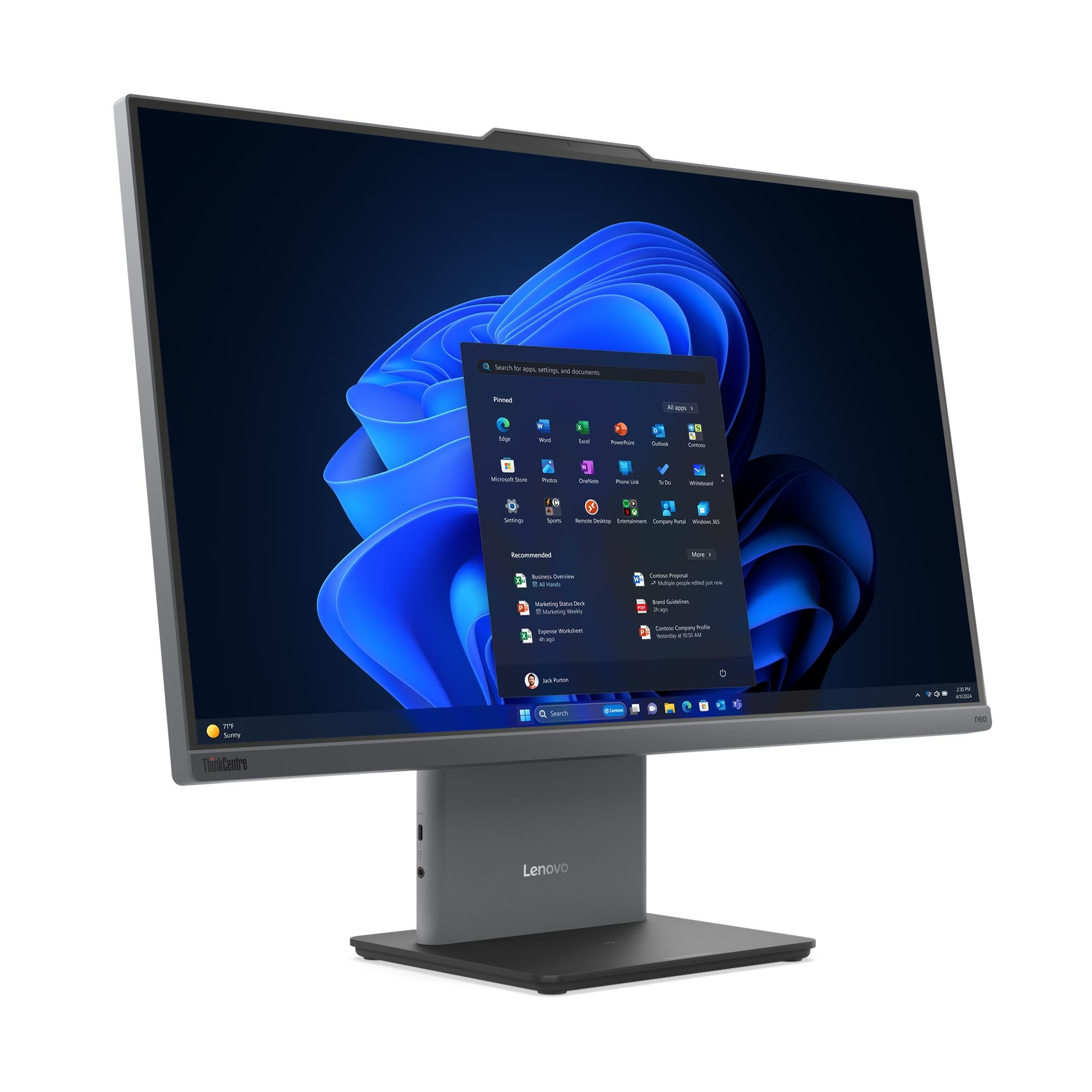 Lenovo ThinkCentre neo 50a 24 Gen 6 LNL Intel Core Ultra 5 226V 60.5 cm (23.8") 1920 x 1080 pixels All-in-One PC 16 GB 512 GB SSD Windows 11 Pro Wi-Fi 6 (802.11ax) Grey