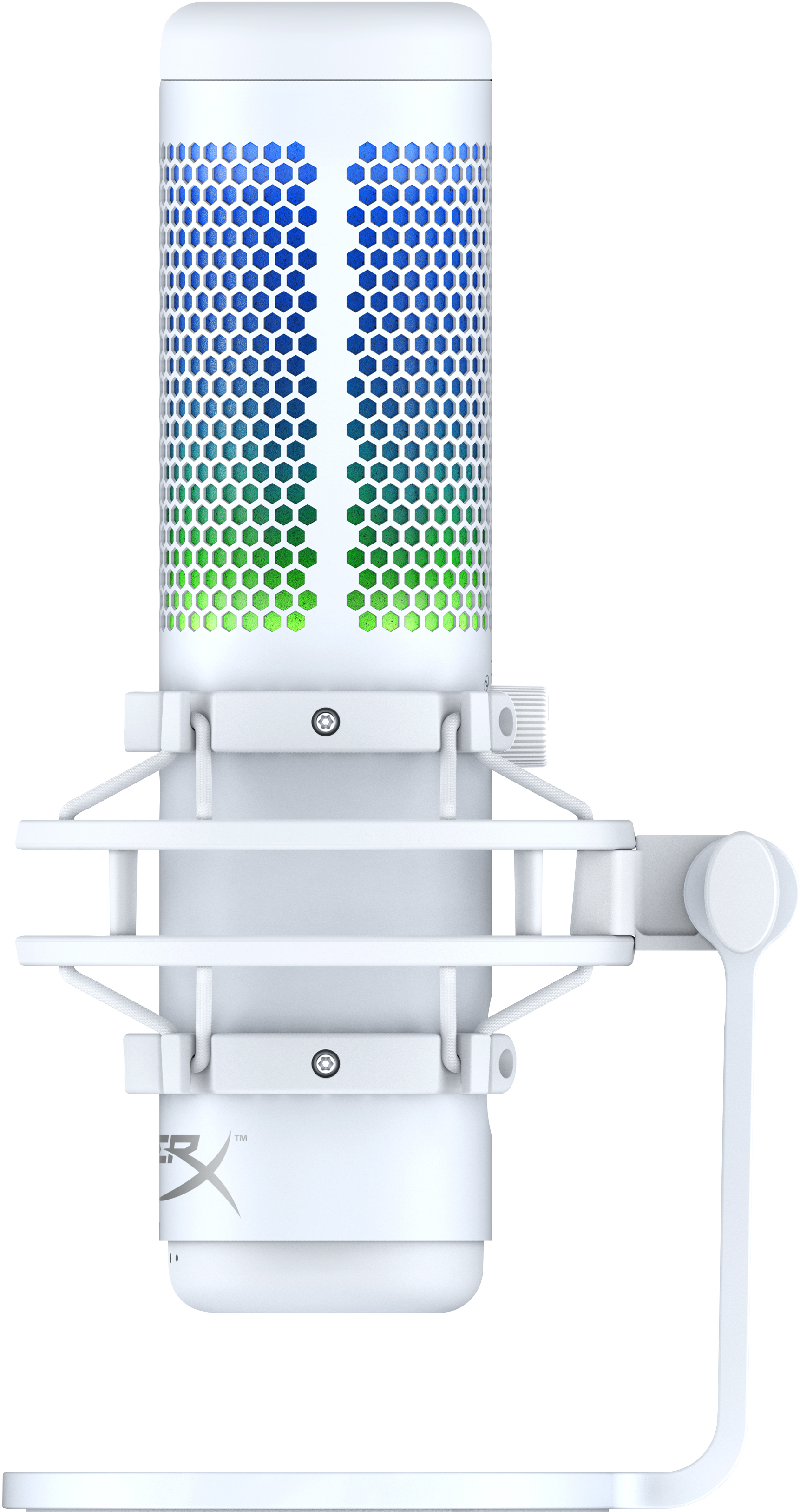 HyperX QuadCast S - USB Microphone (White-Grey) - RGB Lighting – image 3