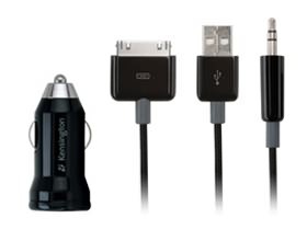 Kensington 2-in-1 Car Charger & AUX Audio Cable