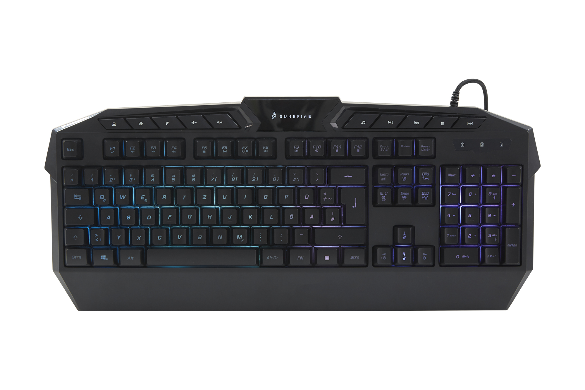 SureFire keyboard Gaming USB QWERTY Nordic Black – image 1