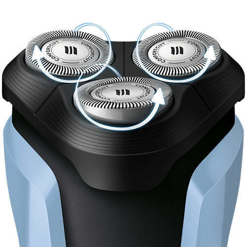 Philips AquaTouch S1070/06 men's shaver Rotation shaver Trimmer Black, Blue – image 2