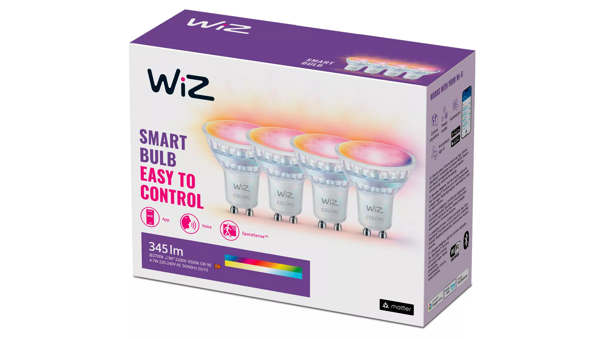 WiZ Spot 50W PAR16 GU10 x4 – image 3