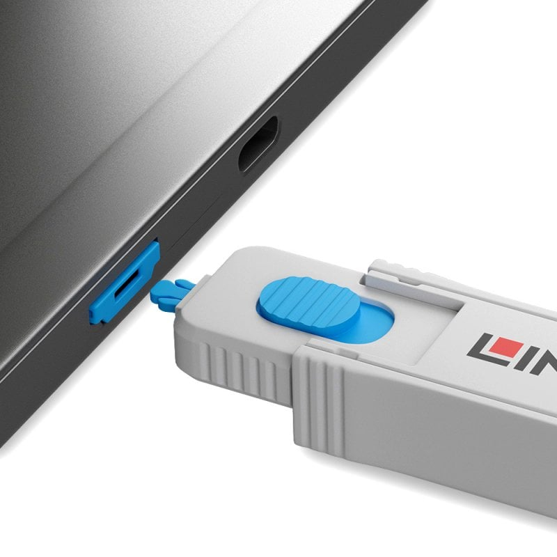 LINDY HDMI Port Schloss blau 4 Stück + 1 Schlüssel Notebookschlösser