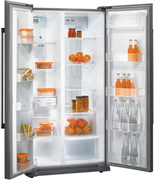 Gorenje NRS85728X side-by-side refrigerator Freestanding Metallic – image 2