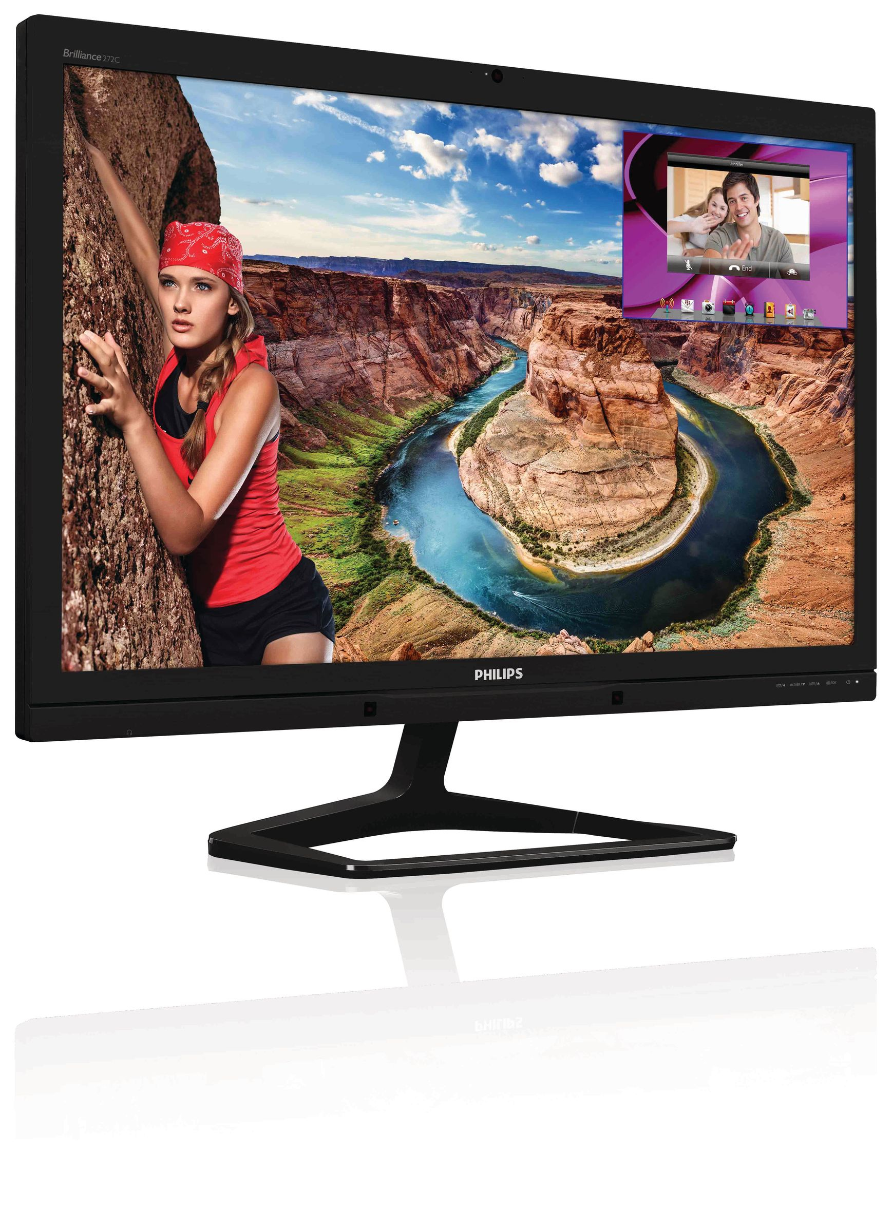 Philips Brilliance LCD monitor with Webcam, MultiView 272C4QPJKAB/00