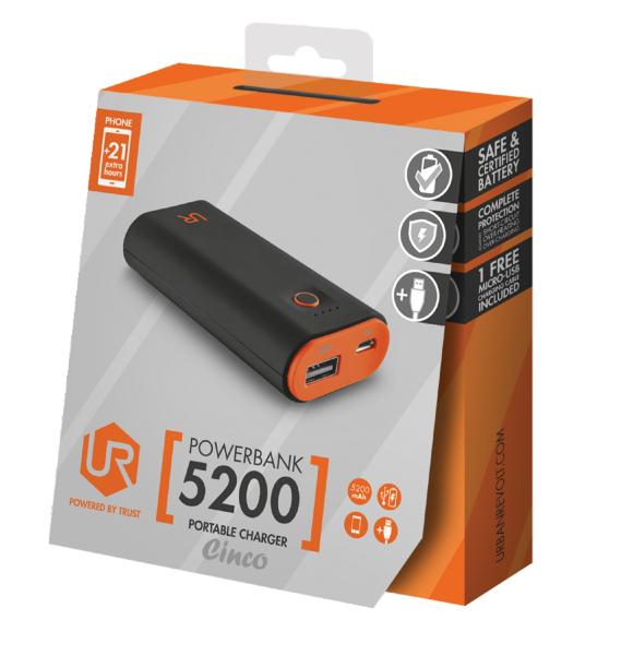 Trust Cinco 5200 mAh Black, Orange – image 4