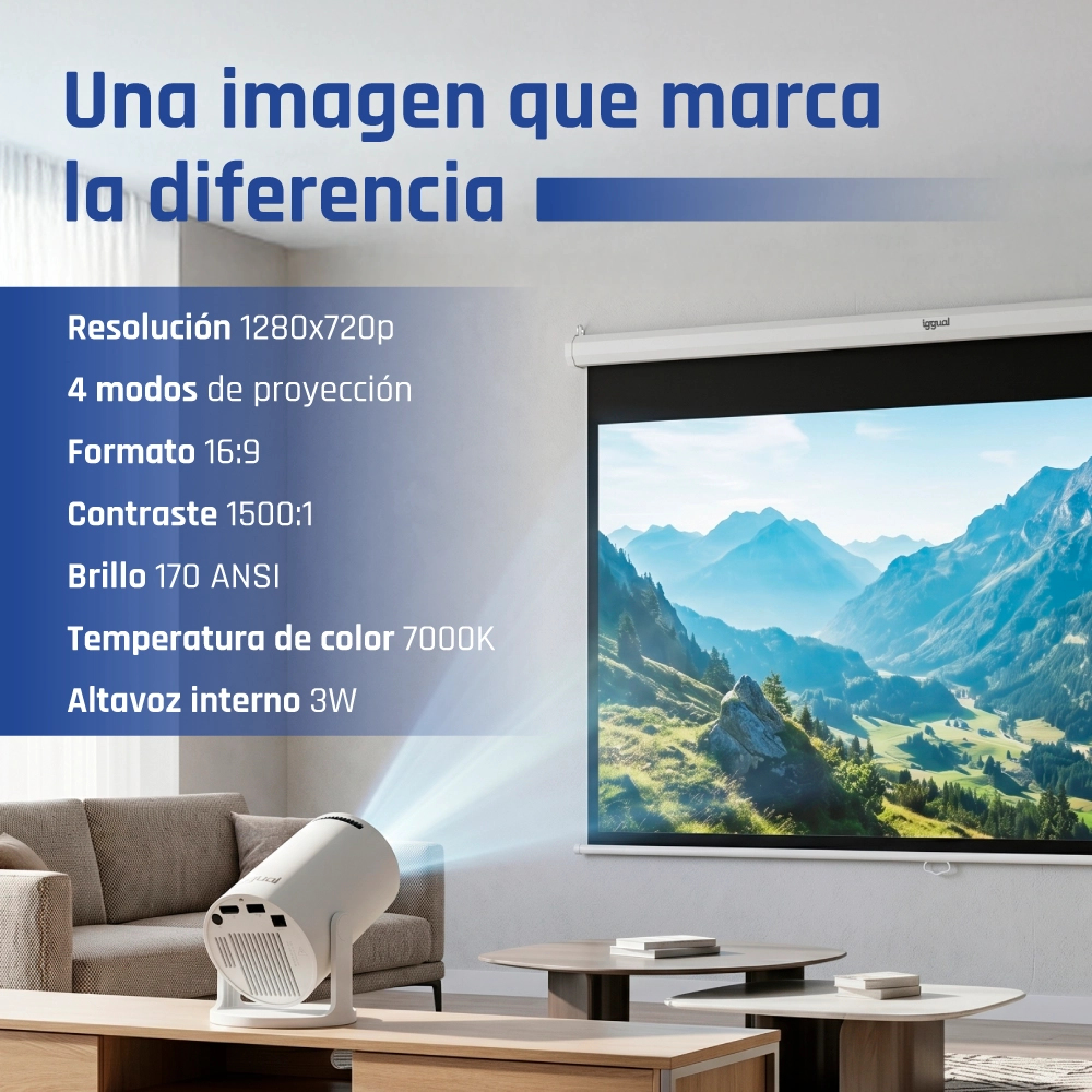 iggual IGG318973 data projector 170 ANSI lumens 720p (1280x720) White – image 2