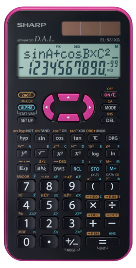 Sharp EL-531XGPK calculator Pocket Scientific Black, Pink