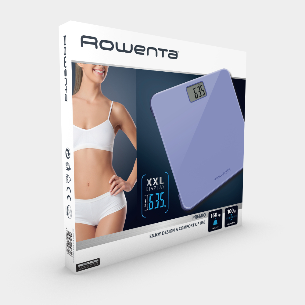 Rowenta BS1221 Rectangle Lilac Electronic personal scale – image 4