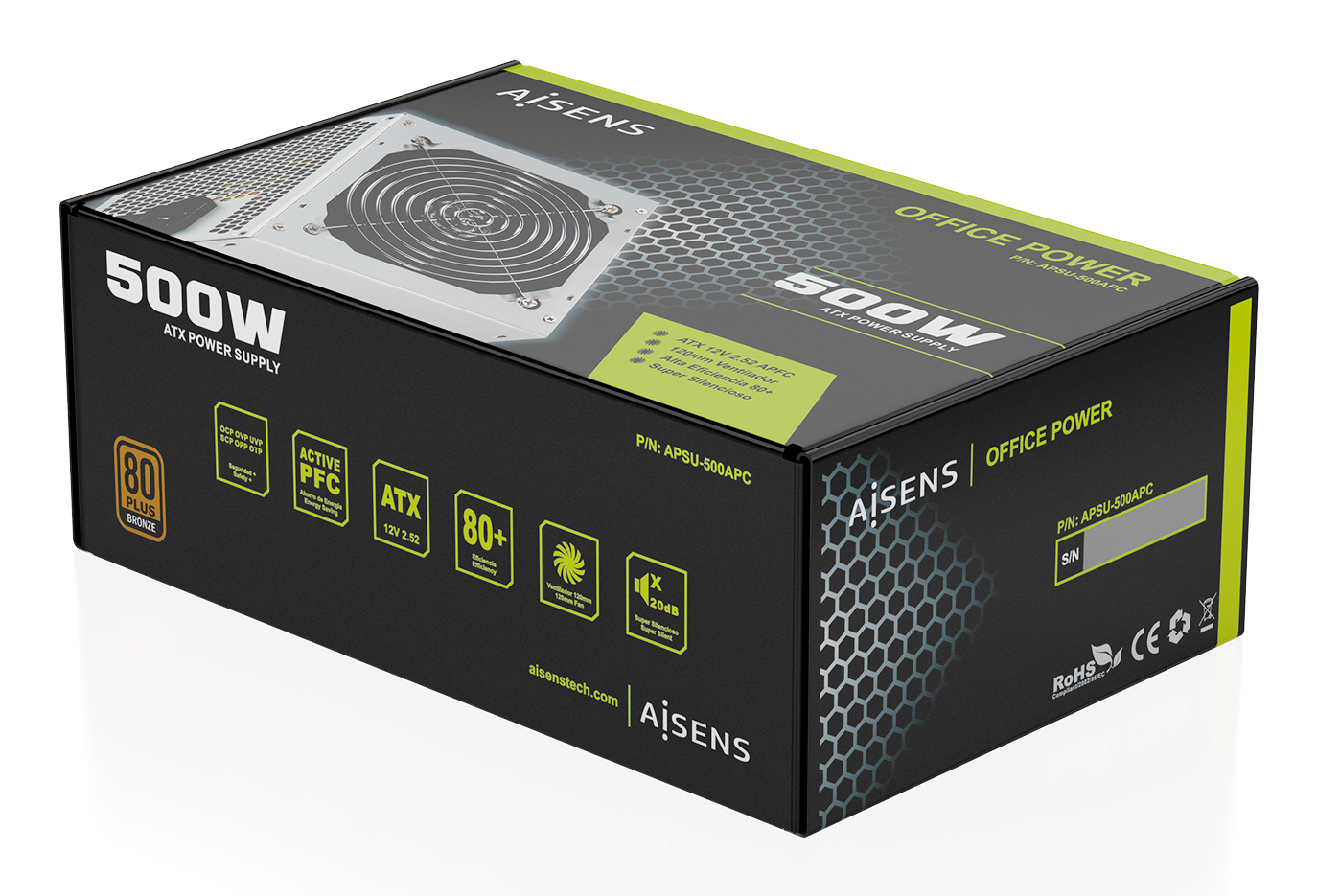 AISENS APSU-500APC power supply unit – image 3