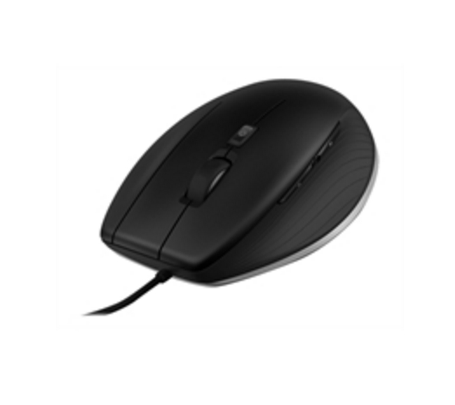Dell CadMouse - Mouse - laser - 7 buttons - wired - USB - matte black, steel