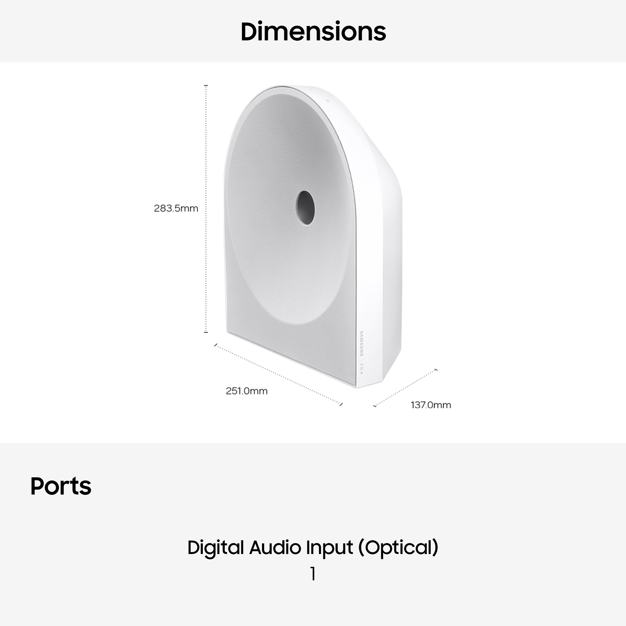Samsung HW-LS51H/XU soundbar speaker White 2.0 channels – image 5