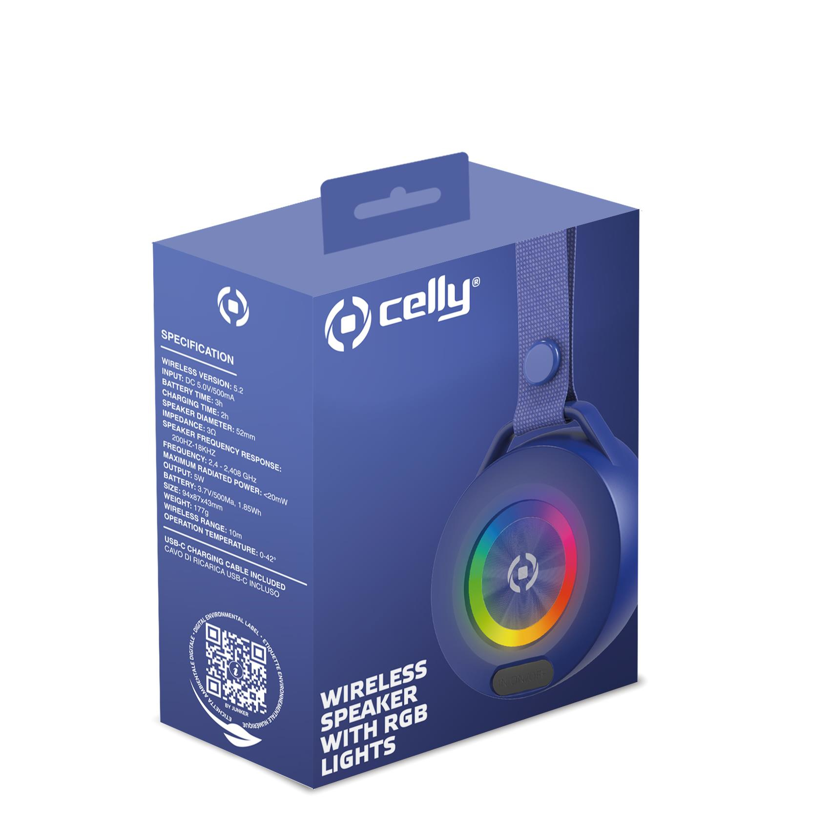 Celly LIGHTBEATBL portable/party speaker Stereo portable speaker Blue – image 3