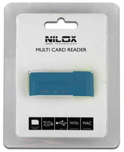 Nilox 10NXCRMI00003 card reader USB 2.0 Blue, White