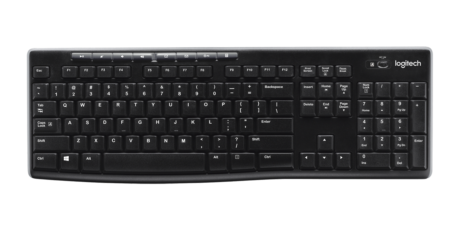 Teclado Logitech K270 - Inalámbrico - Negro - 920-004426