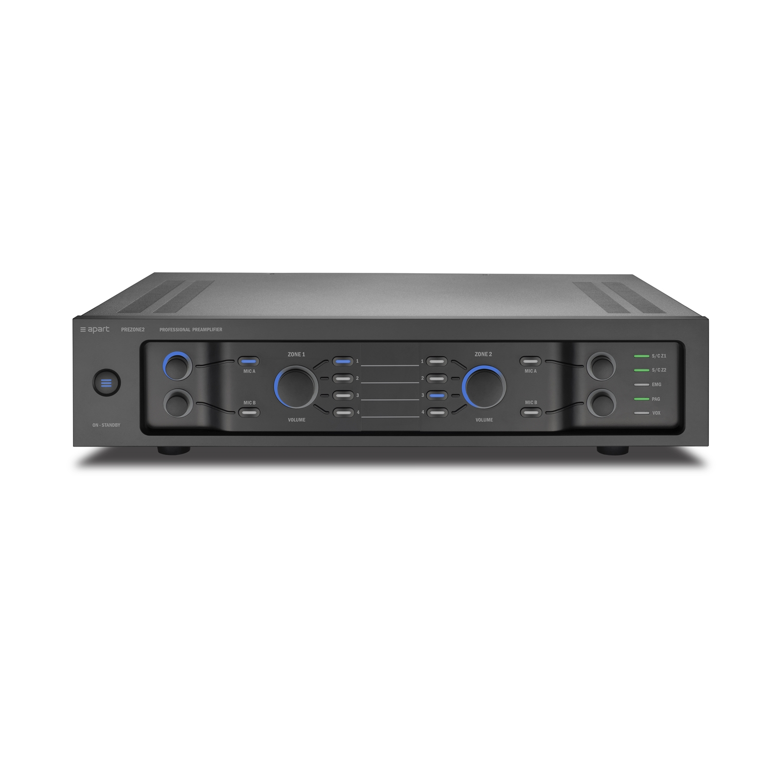 Biamp Commercial Audio PREZONE2 20 - 20000 Hz Nero
