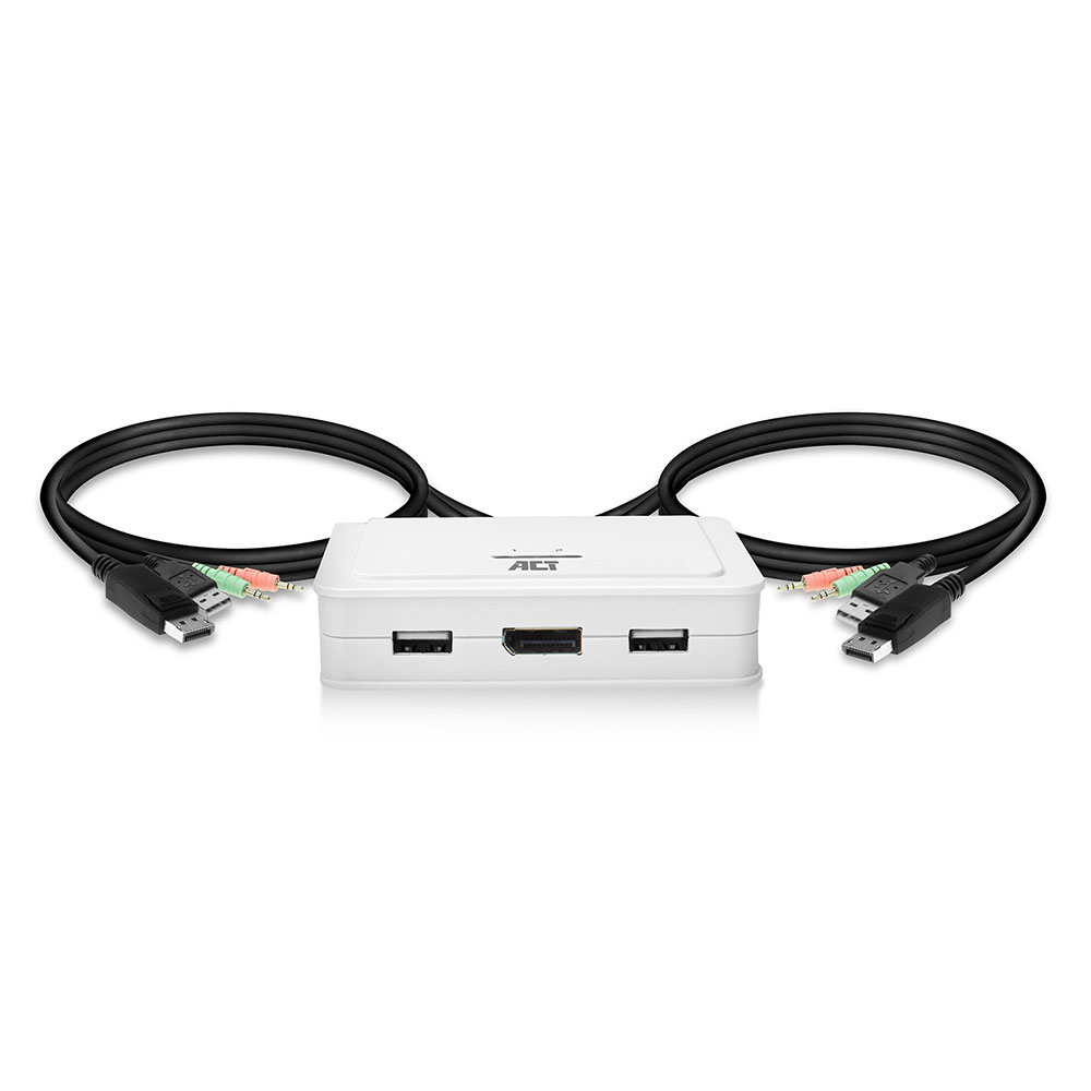 ACT AC7900 DisplayPort 4K KVM switch with fixed cables – image 4