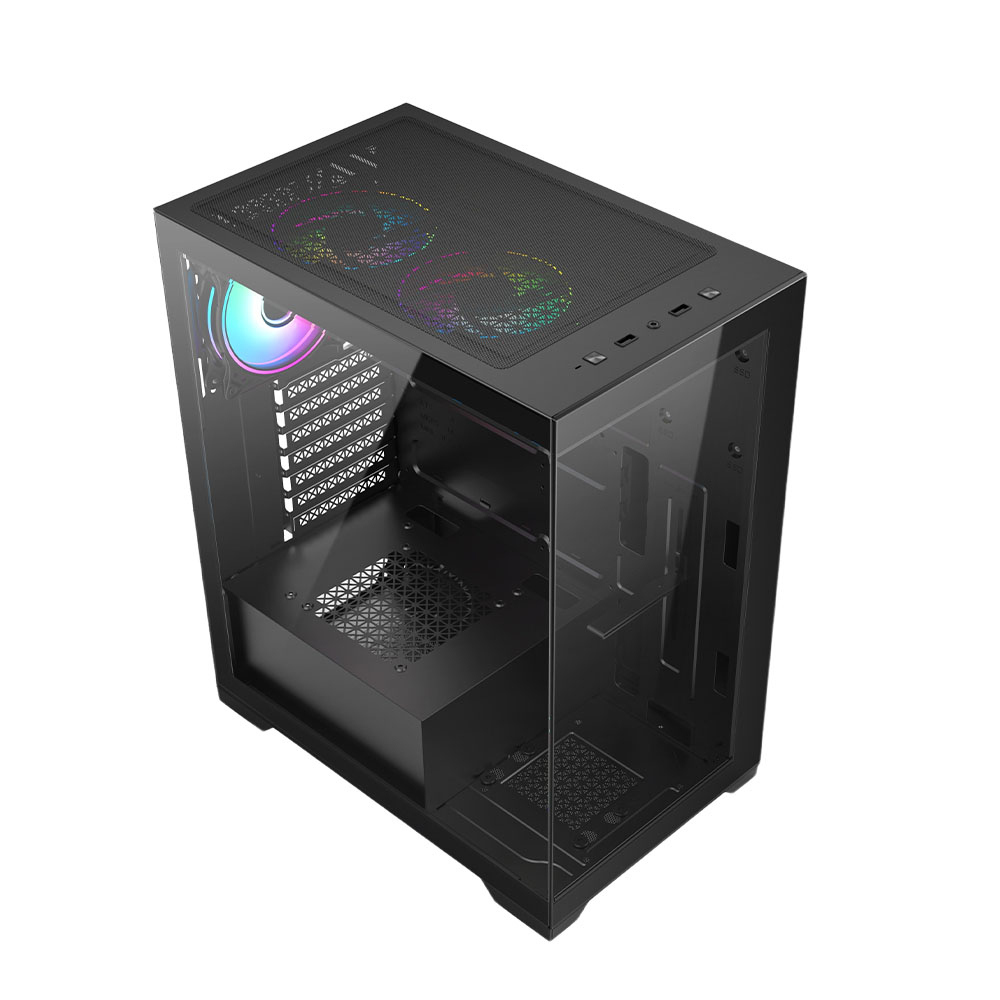 VIDA VETRO-BLK computer case Tower Black – image 2