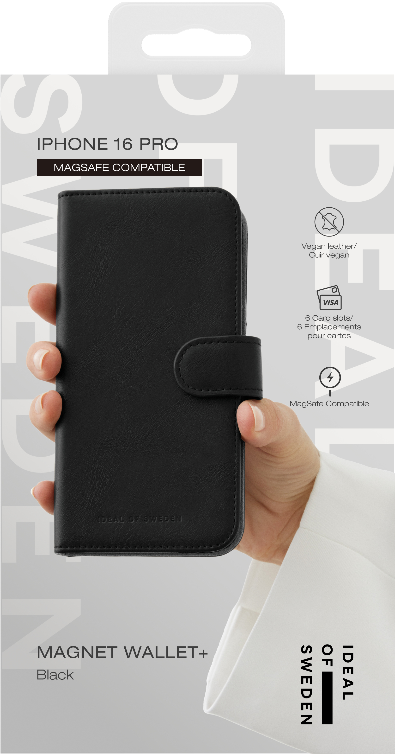 iDeal of Sweden Magnet Wallet+ MagSafe iPhone 16 Pro Black – image 5