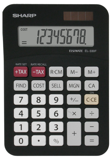 Sharp EL-330FBBK calculator Pocket Basic Black