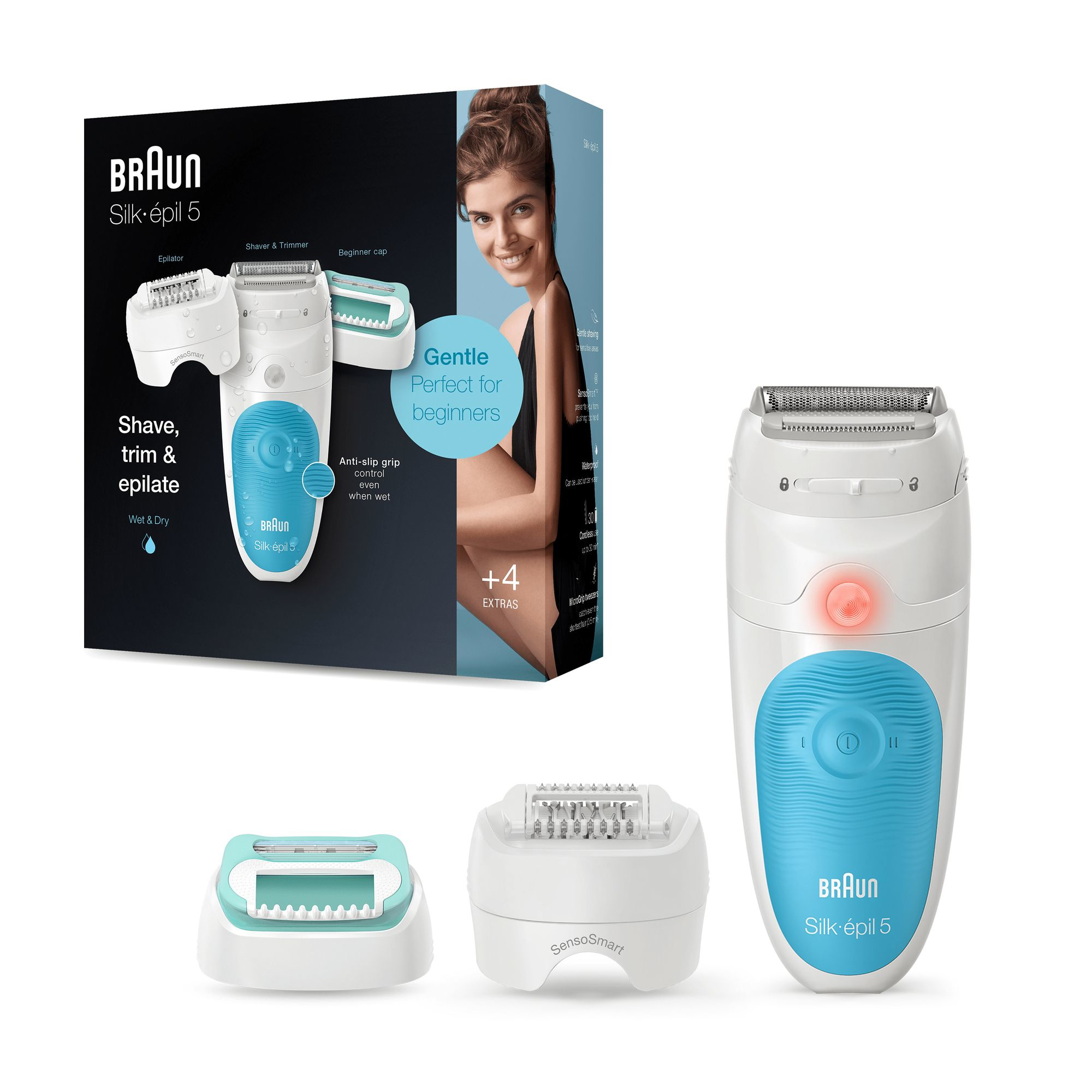 Braun Silk-épil 5 81706331 epilator 28 tweezers White, Turquoise – image 2