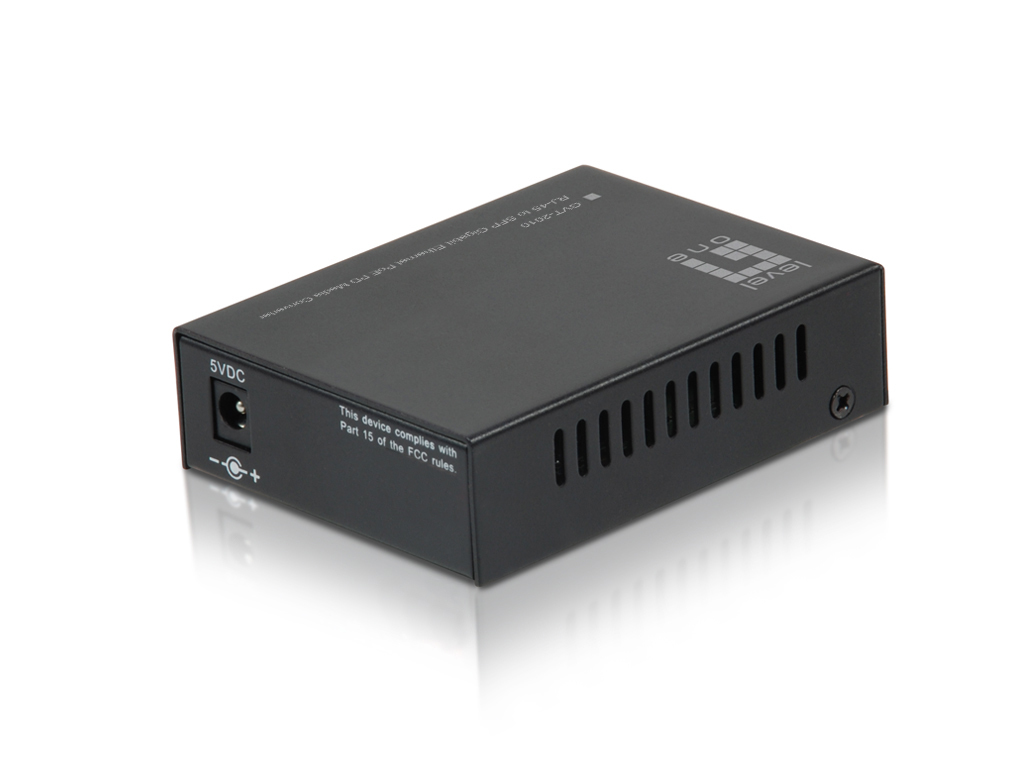 LevelOne RJ45 to SFP Gigabit Media Converter, PoE PD – image 1