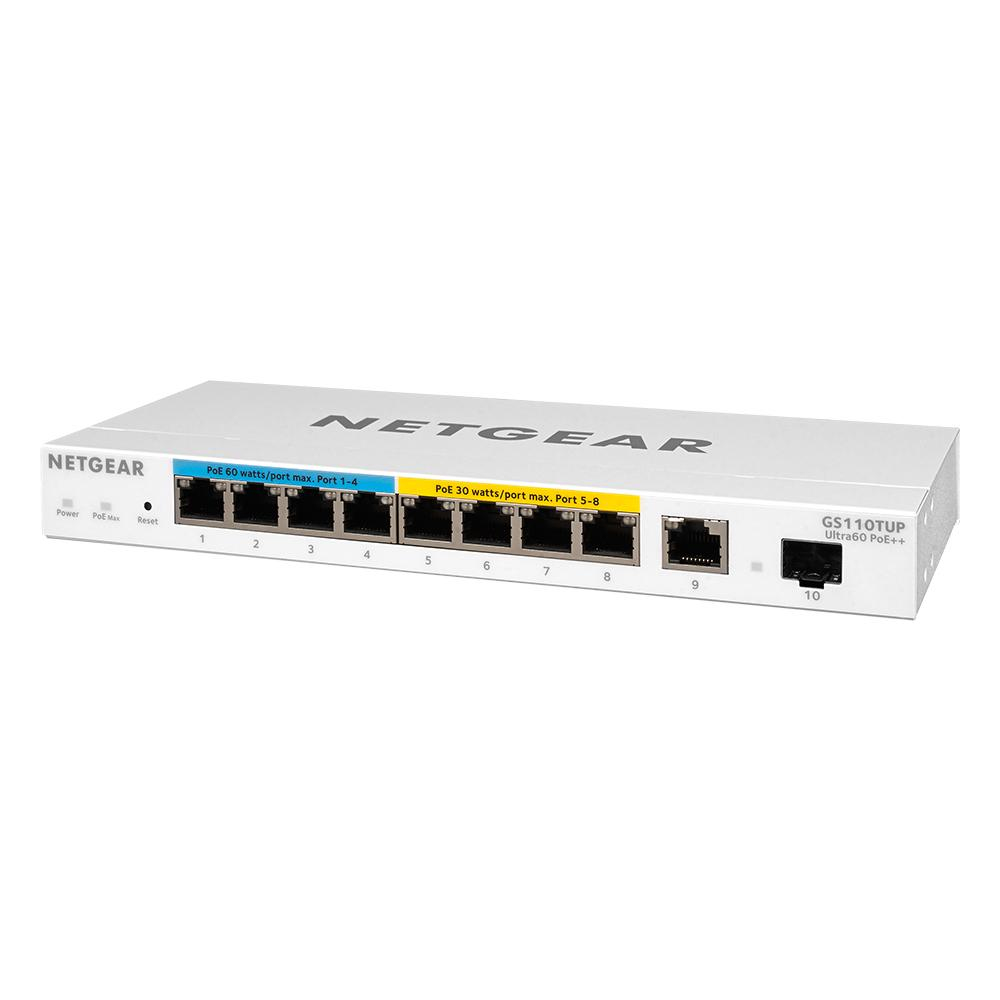 NETGEAR 10-Port Gigabit Ethernet Ultra60 PoE++ Smart Managed Pro Desktop Switch with 1 SFP and 1 Copper Uplink – image 4