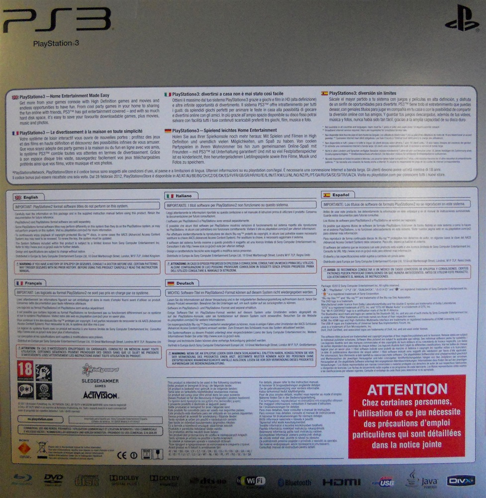 Sony Interactive Entertainment Console Ps3 320gb + Cod Mw3 Ps3 – image 2