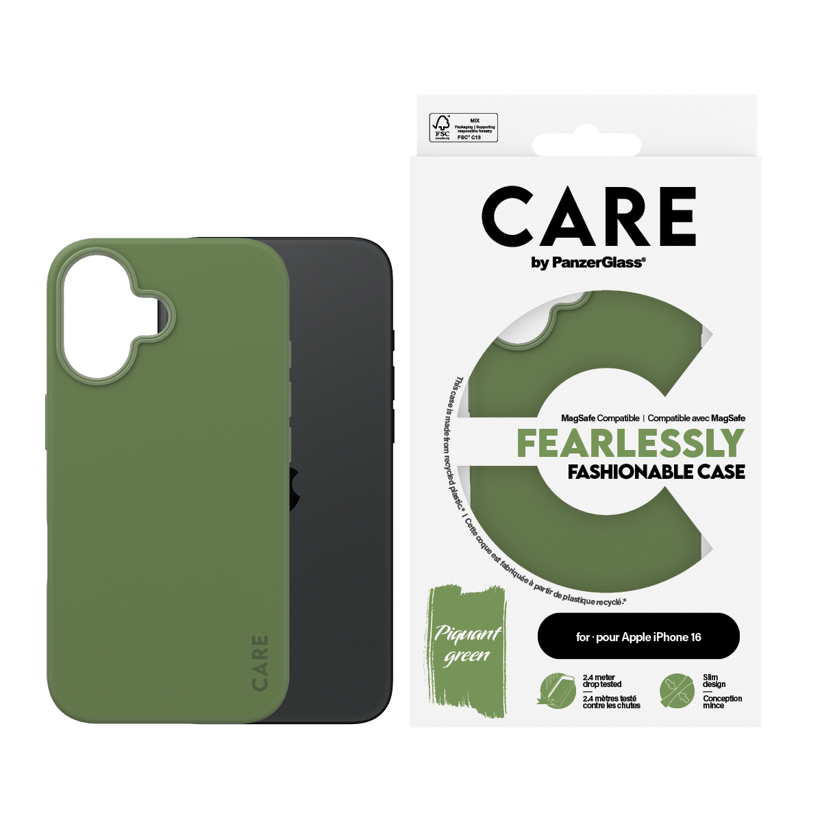 PanzerGlass CARE by PanzerGlass® Fashionable Case Green w. MagSafe iPhone 16 – image 2
