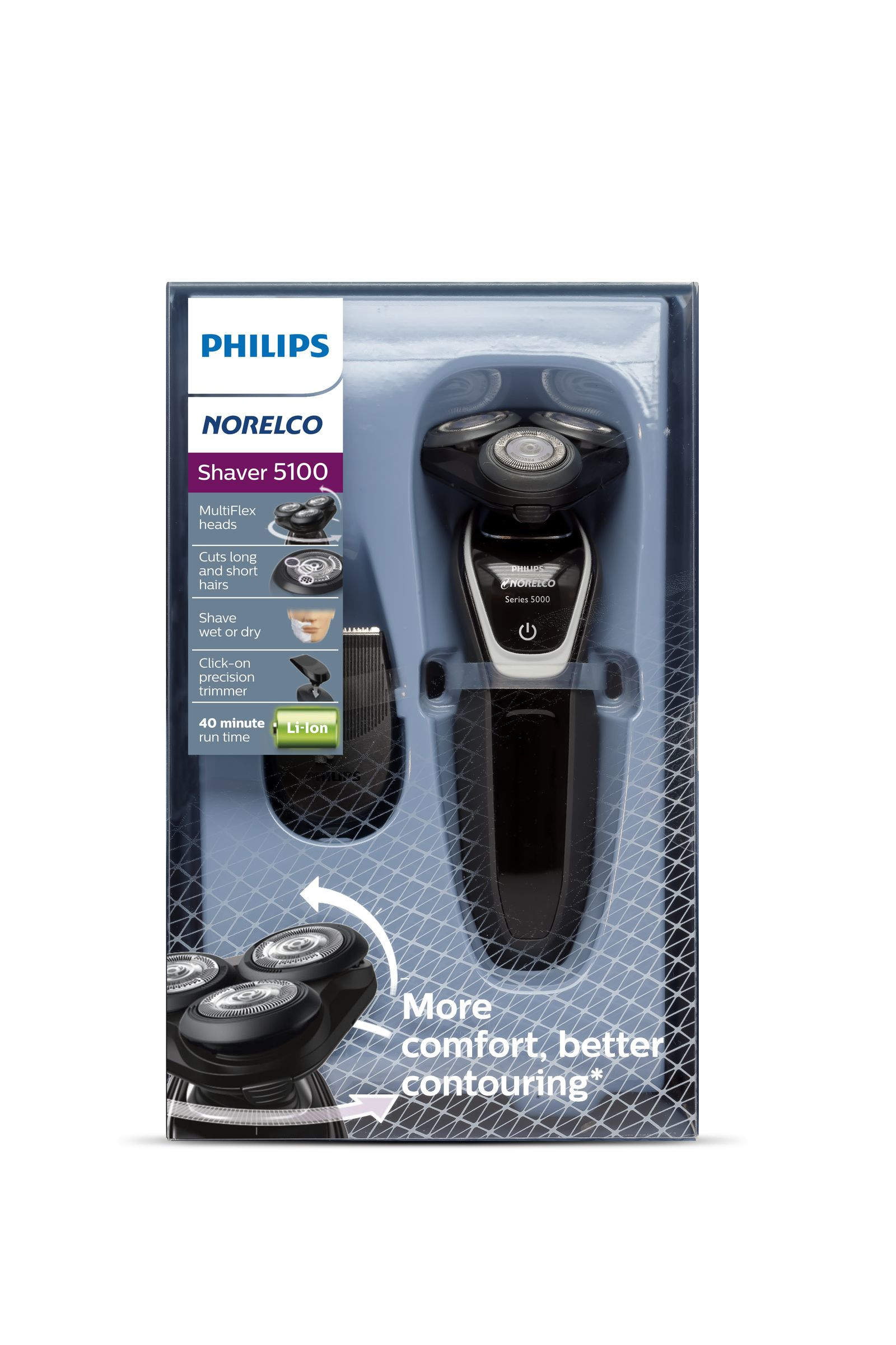 Philips Norelco Shaver 5100 S5210/81 men's shaver Rotation shaver Trimmer Black, Grey – image 3