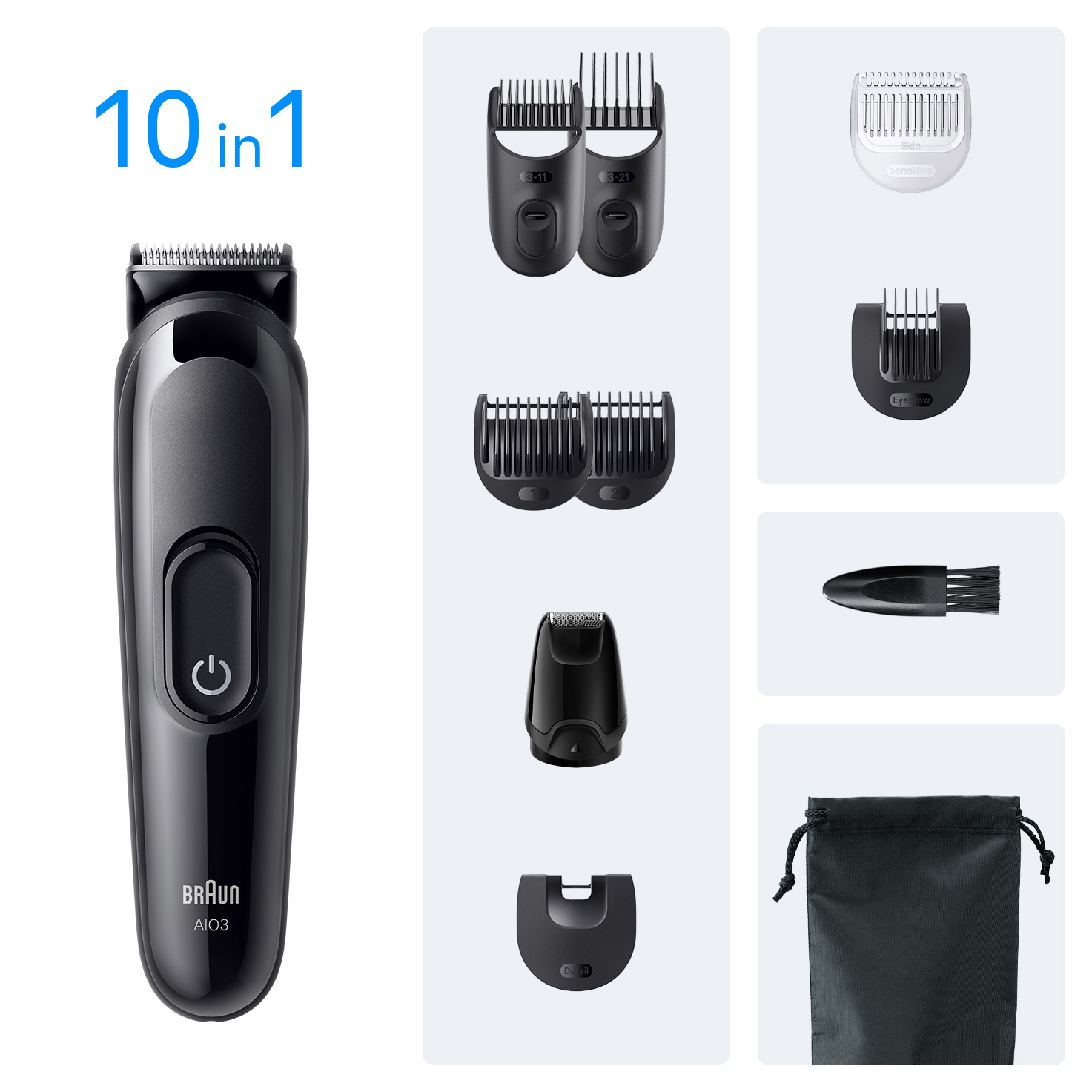 Braun AIO3560 hair trimmers/clipper Black 14 Nickel-Metal Hydride (NiMH) – image 6