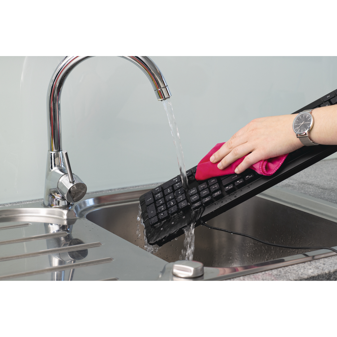 Hama KC-600 keyboard Office USB QWERTZ German Black – image 9