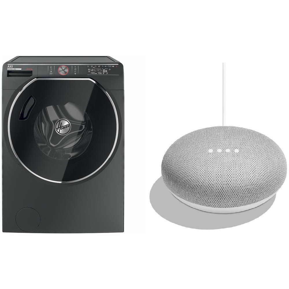 Hoover AWDPD4138LHR/1-S+GA00210-IT washer dryer Freestanding Front-load Black – image 1