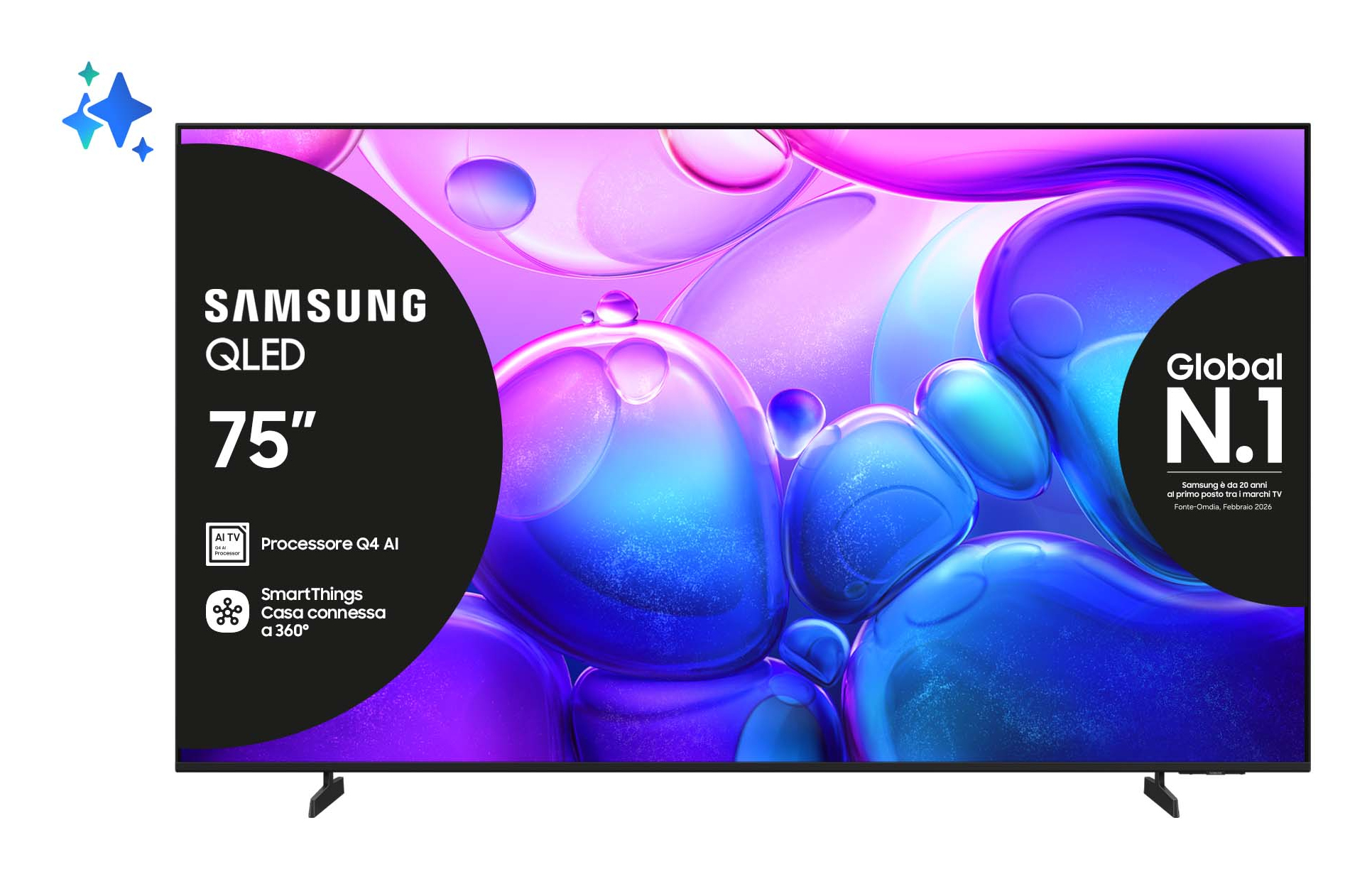Samsung QE75Q6FAAU 190,5 cm (75 ) 4K Ultra HD Smart TV Wifi Noir Neuf — photo 1