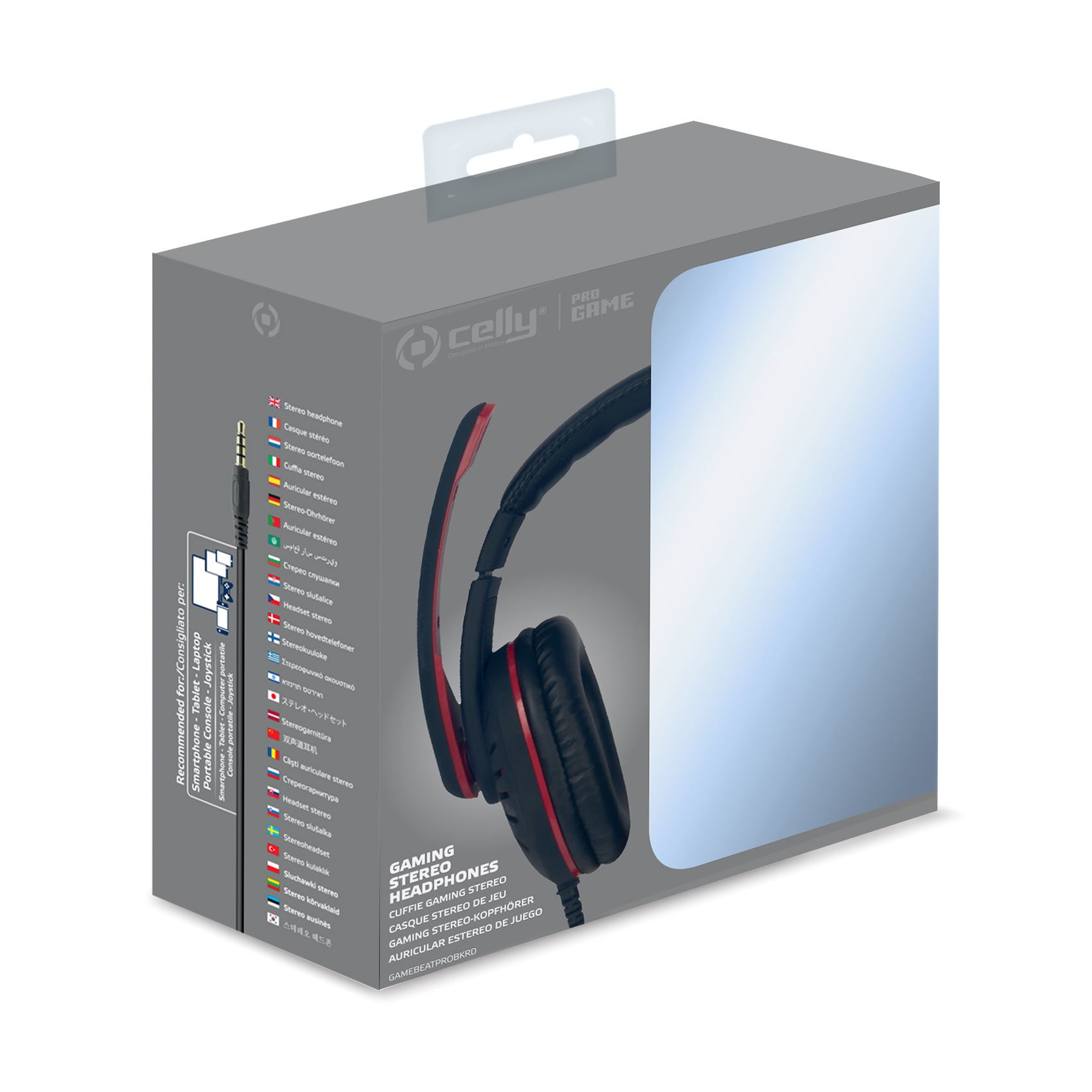 Celly GameBeatPro Headset Wired Head-band Gaming Black, Red – image 6