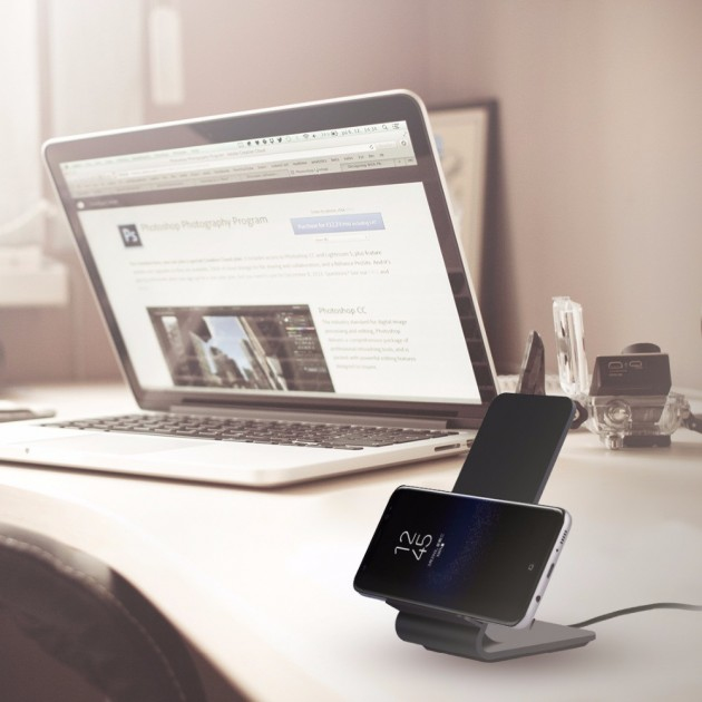 Techly I-CHARGE-WRA10B mobile device charger Smartphone Black USB Wireless charging Indoor – image 3