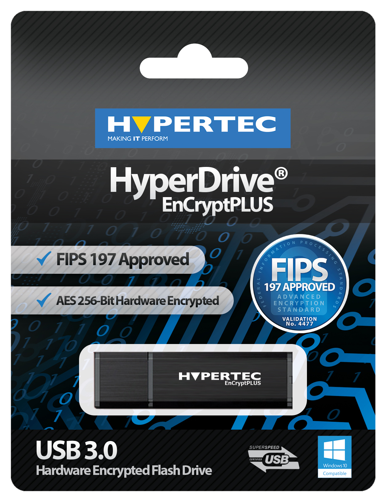 Hypertec 128GB USB3.0 EnCryptPLUS HyperDrive FIPS 197 Edition – image 2